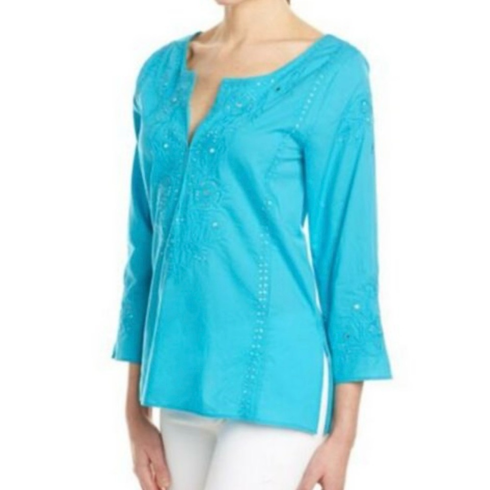 Calypso St.‎ Barth Archella Embroidered Tunic Top Size S